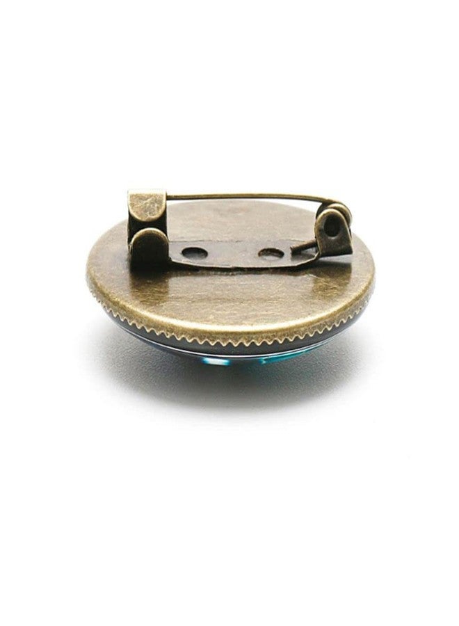 vmcoatdu Round 1 Inch Wolf Head Pin Cute Brooch Metal and Glass Revivalism Style Souvenir Badge Brooch for Hat Clothes Backpack (Wolf Head E) - Image 2